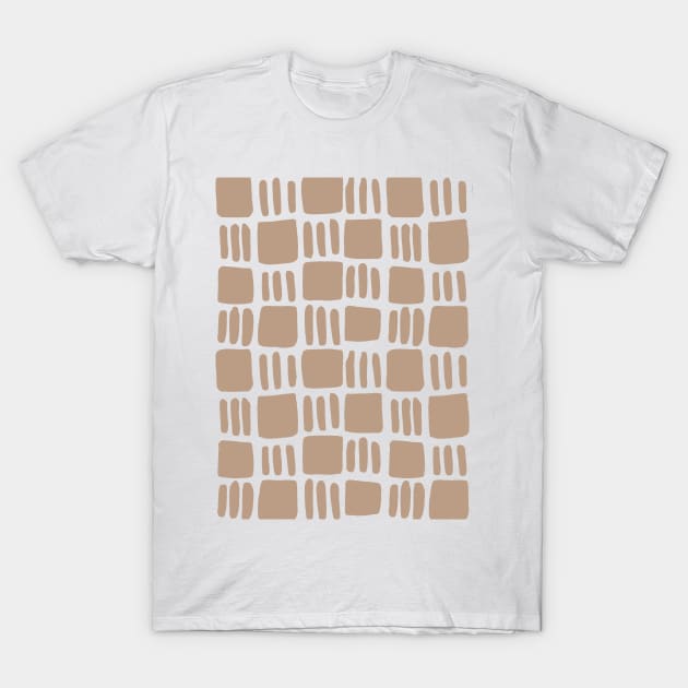 Abstract squares - sand T-Shirt by wackapacka